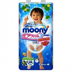  Подгузники-трусики Moony для мальчика 9-14 кг. 44 шт. (L)